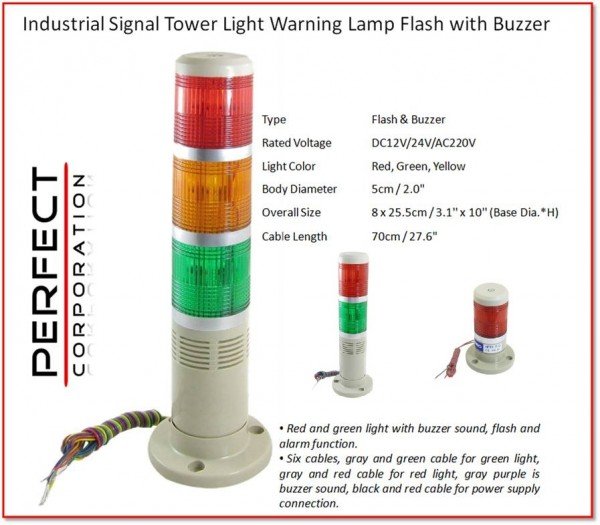 tower light with buzzer