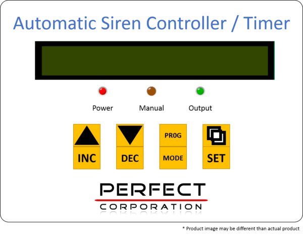 Automatic Factory Siren Timer Controller Panel